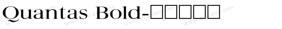 Quantas Bold字体转换